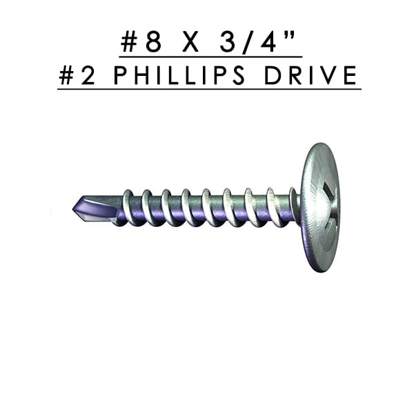 Teks 8 x 3/4 in. Philips Truss Head Drill Point Lath Screws (200