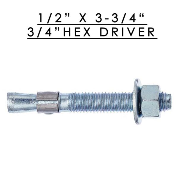Trubolt+ Wedge Anchor w/ Nut & Washer 1/2" x 3-3/4"