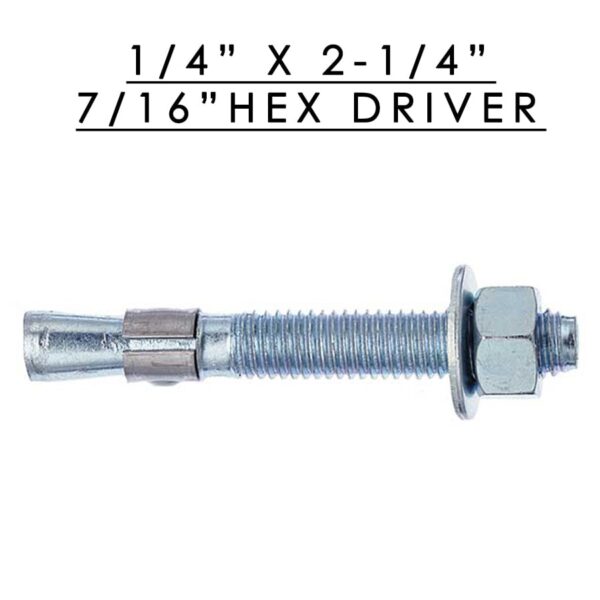 Trubolt+ Wedge Anchor w/ Nut & Washer 1/4" x 2-1/4"