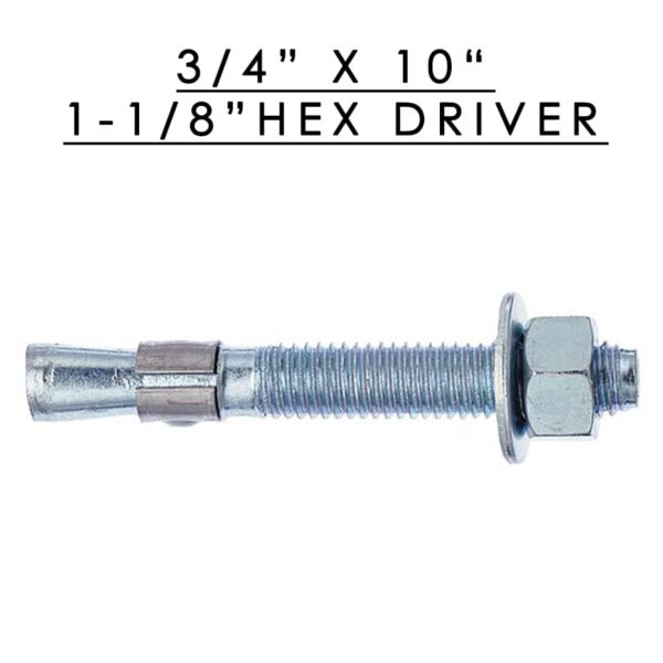 Trubolt+ Wedge Anchor w/ Nut & Washer 3/4" x 10"