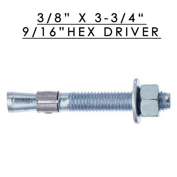 Trubolt+ Wedge Anchor w/ Nut & Washer 3/8" x 3-3/4"