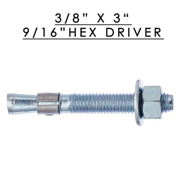 Trubolt+ Wedge Anchor w/ Nut & Washer 3/8" x 3"