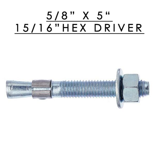 Trubolt+ Wedge Anchor w/ Nut & Washer 5/8" x 5"