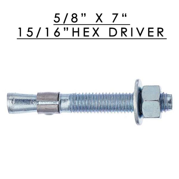 Trubolt+ Wedge Anchor w/ Nut & Washer 5/8" x 7"