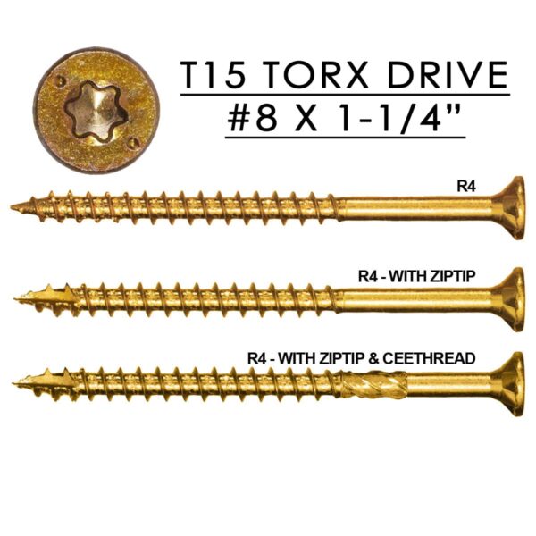 GRK R4 Multi-Purpose Framing Screws #8 x 1-1/4"