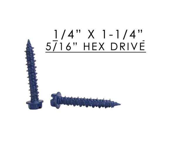 Tapcon Concrete Screw w/ Hex Head 1/4" x 1-1/4"