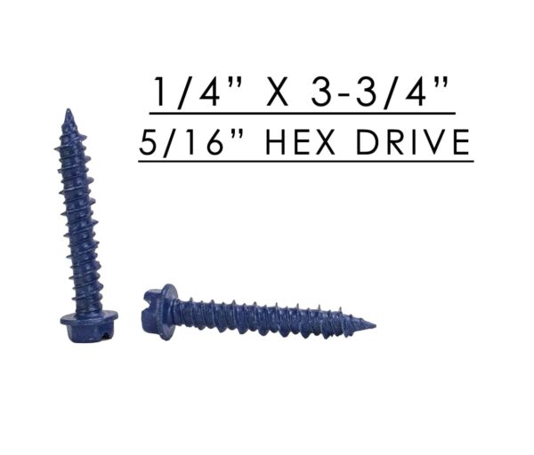 Tapcon Concrete Screw w/ Hex Head 1/4" x 3-3/4"