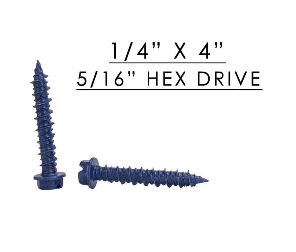 Tapcon Concrete Screw w/ Hex Head 1/4" x 4"