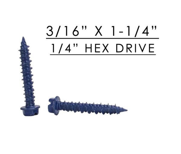 Tapcon Concrete Screw w/ Hex Head 3/16" x 1-1/4"