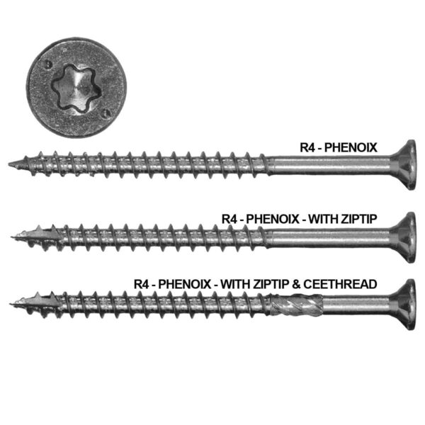 Pheinox 305 Stainless Steel Fin/Trim Finishing Trim Head Screw #8 x 2"