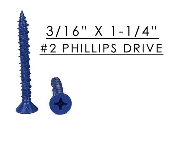 Tapcon Concrete Screw w/ Phillips Head 3/16" x 1-1/4"