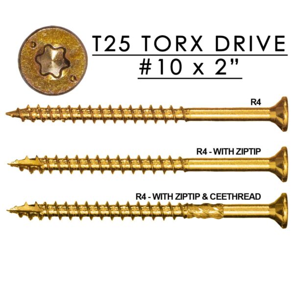 GRK R4 Multi-Purpose Framing Screws #10 x 2"