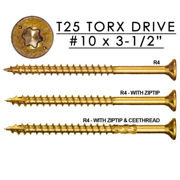 GRK R4 Multi-Purpose Framing Screws #10 x 3-1/2"