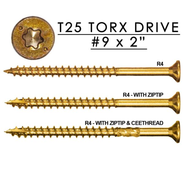 GRK R4 Multi-Purpose Framing Screws #9 x 2"