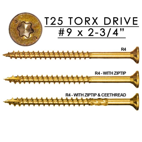 GRK R4 Multi-Purpose Framing Screws #9 x 2-3/4"