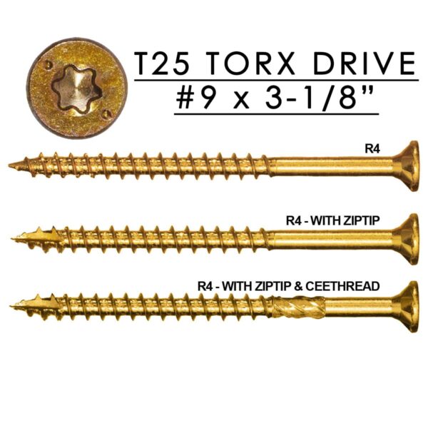 GRK R4 Multi-Purpose Framing Screws #9 x 3-1/8"