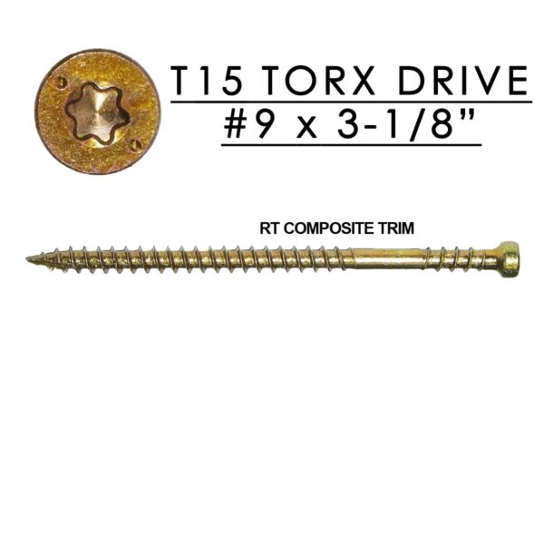 RT Composite Exterior Trim Screws #9 x 3-1/8"