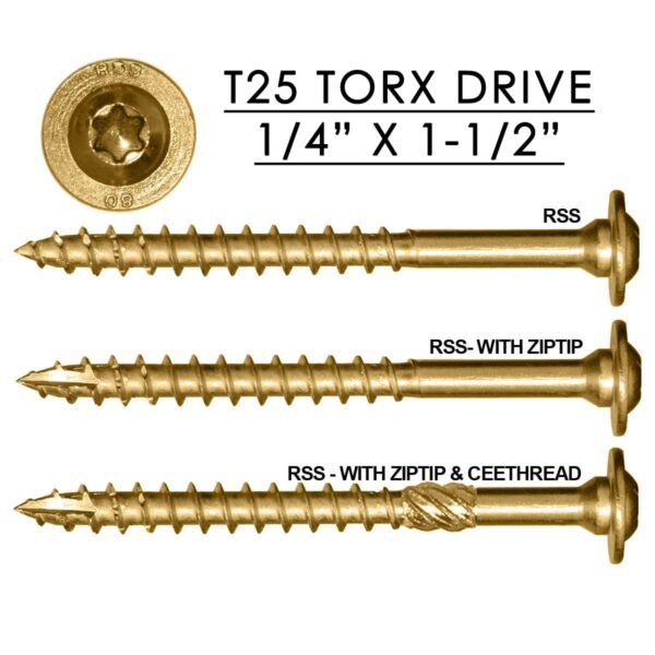 RSS Rugged Structural Screw 1/4" x 1-1/2"