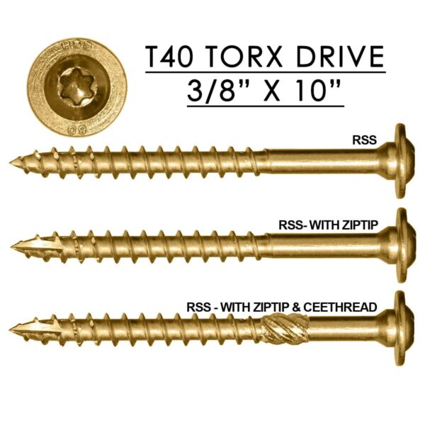 RSS Rugged Structural Screw 3/8" x 10"