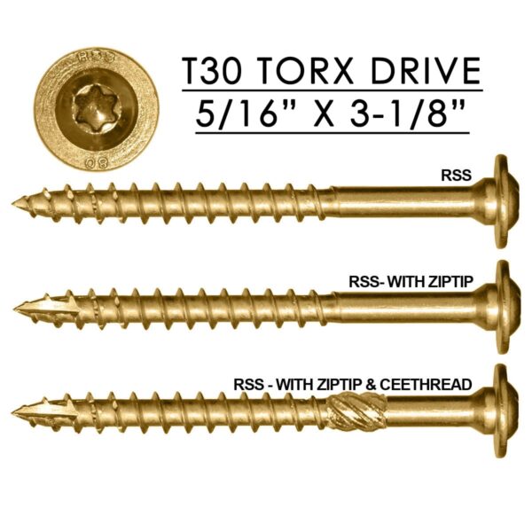 RSS Rugged Structural Screw 5/16" x 3-1/8"