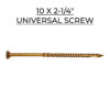 U2 Fasteners Universal Screw 10 X 2-1/4"