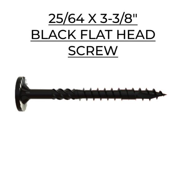 U2 Fasteners Black Flat Head Screw 25/64 X 3-3/8"