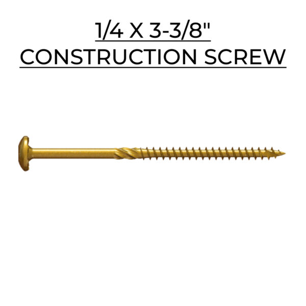 U2 Fasteners Construction Screw 1/4 X 3-3/8"