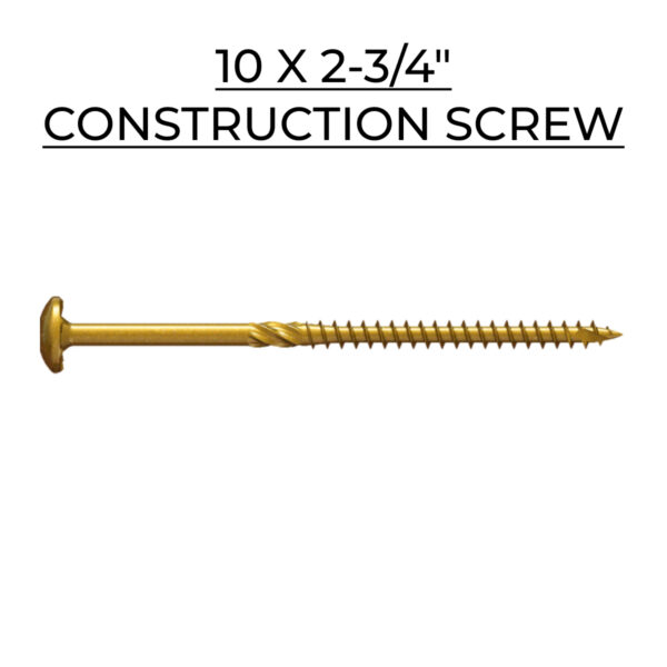 U2 Fasteners Construction Screw 10 X 2-3/4"