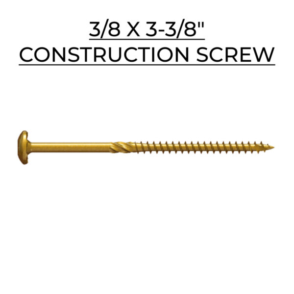 U2 Fasteners Construction Screw 3/8 X 3-3/8"