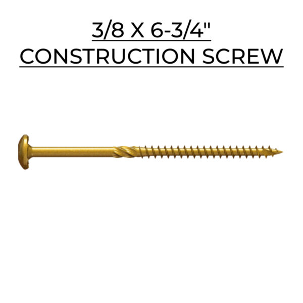 U2 Fasteners Construction Screw 3/8 X 6-3/4"