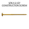 U2 Fasteners Construction Screw 5/16 X 2-1/2"