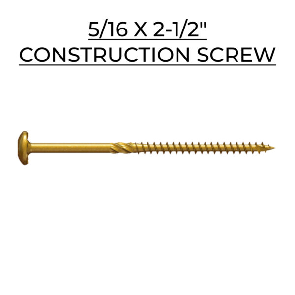 U2 Fasteners Construction Screw 5/16 X 2-1/2"