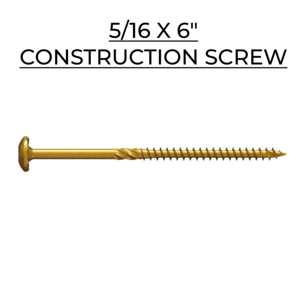 U2 Fasteners Construction Screw 5/16 X 6"