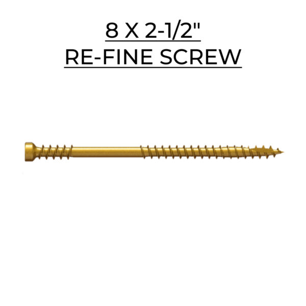 U2 Fasteners Re-Fine Screw 8 X 2-1/2"