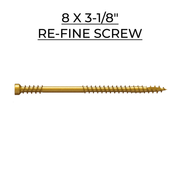 U2 Fasteners Re-Fine Screw 8 X 3-1/8"