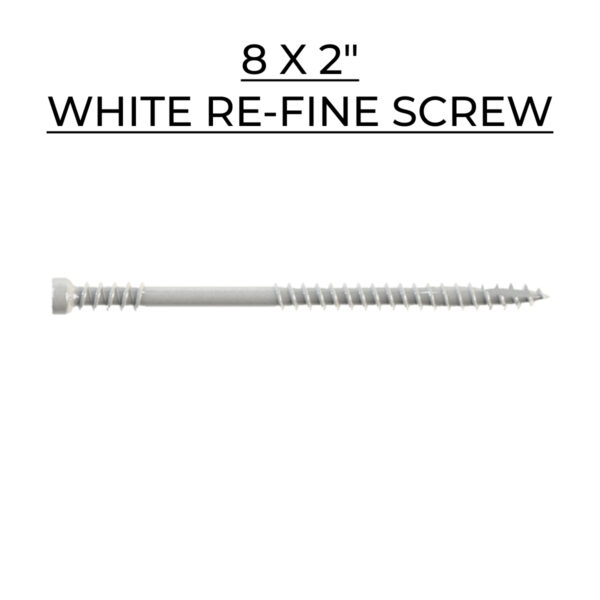 U2 Fasteners Re-Fine Screw - White - 8 X 2"
