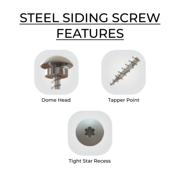 U2 Fasteners Steel Siding Screw 10 X 1-1/2" - Image 2