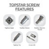 U2 Fasteners TopStar Screw 1/4 - 3/8 X 3-1/8" - Image 2