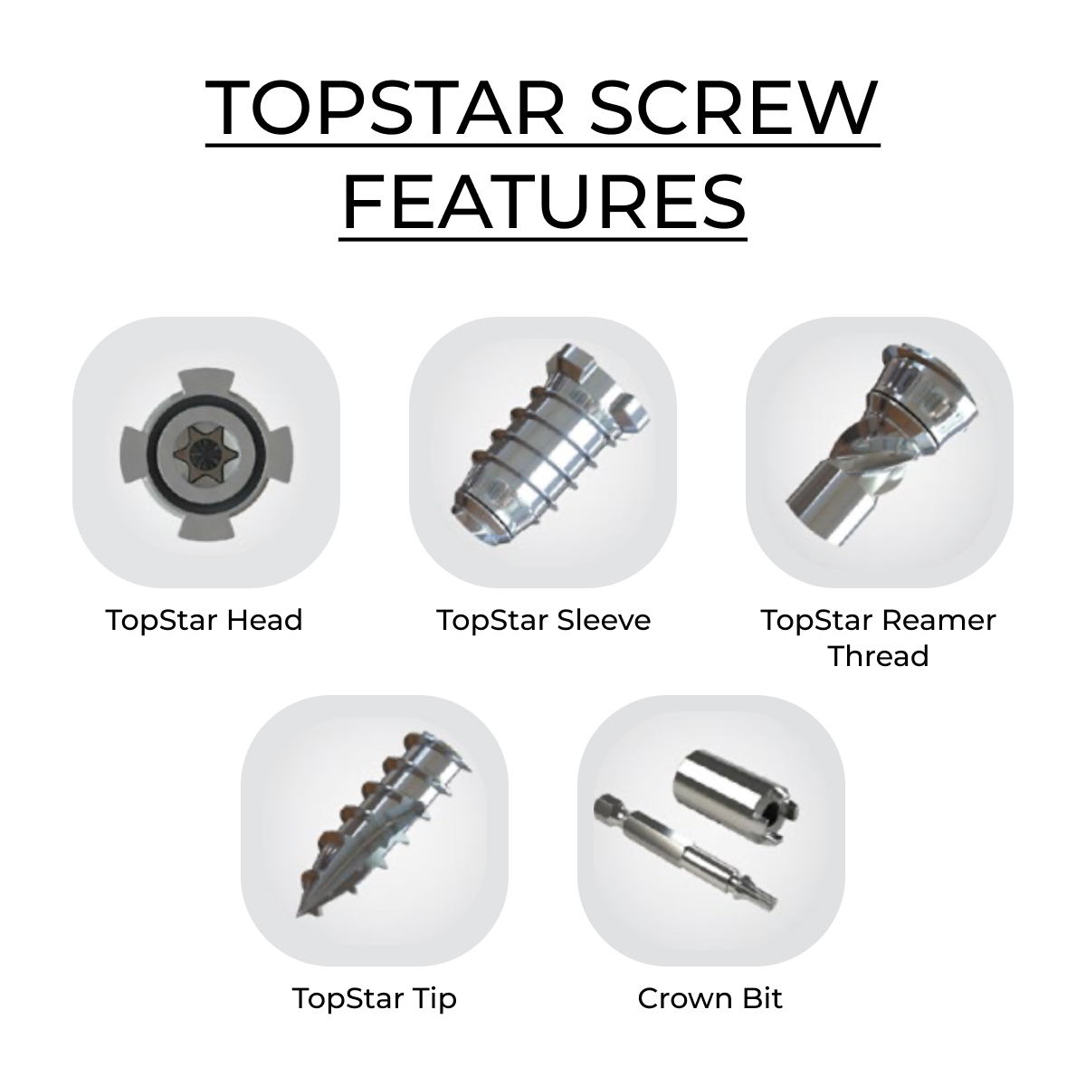  ORDER SMALL STAR w CROWN 925 トップ U2 Fasteners TopStar Screw Crown Bit - CY Fasteners